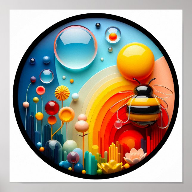  A modern nature themed abstract poster (Front)
