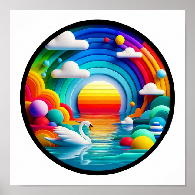 A modern nature themed abstract poster (Front)