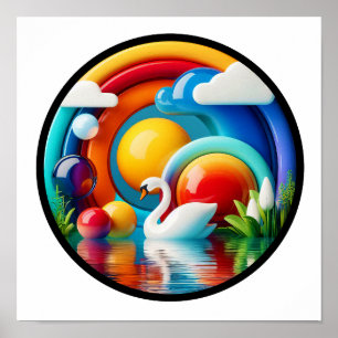 A modern nature themed abstract poster