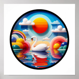 A modern nature themed abstract poster