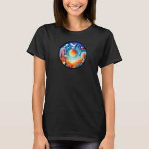 A modern nature themed abstract t-shirt design