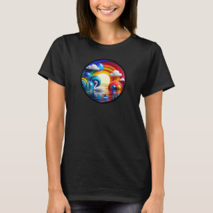 A modern nature themed abstract t-shirt design