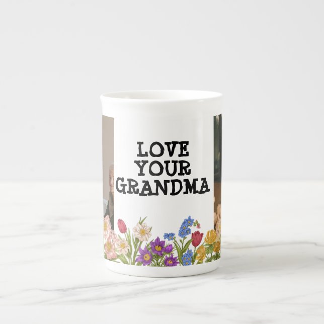 A Modern Photo Collage Mug for Grandma (Front)