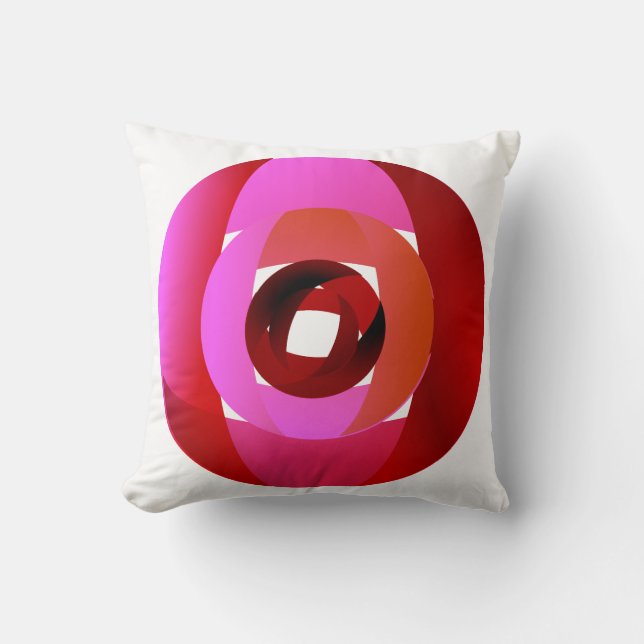 A Modern Rose Throw Pillow (Front)