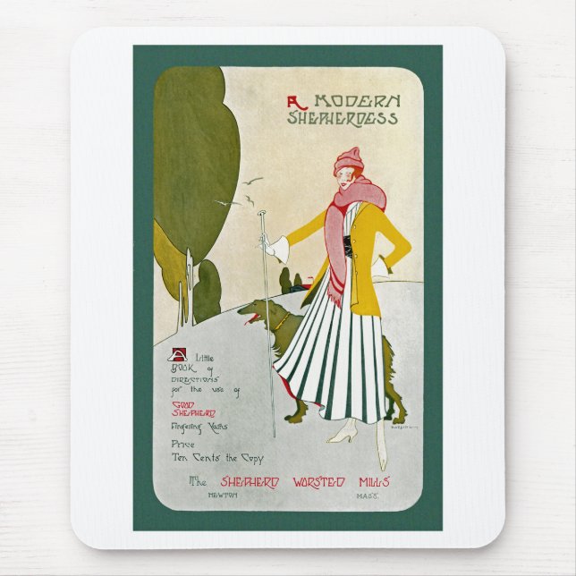 A Modern Shepherdess Mouse Pad (Front)