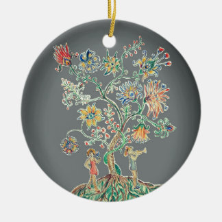 A modern tree of life ceramic ornament