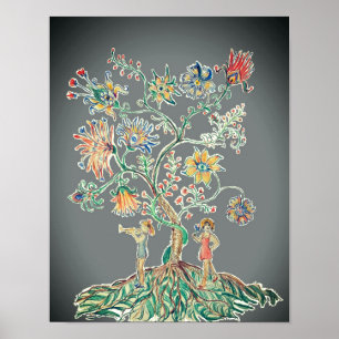 A modern tree of life poster