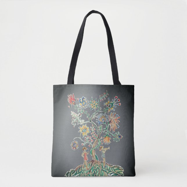 A modern tree of life tote bag (Front)