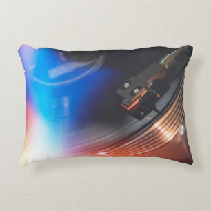 A modern turntable to play music on audio disc. Hi Decorative Cushion