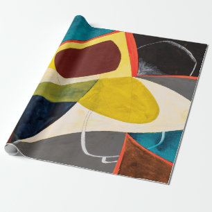 A Modernist Abstract Watercolor Painting. Wrapping Paper
