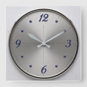 A Modernist Silver Colour Dial Wall Clock