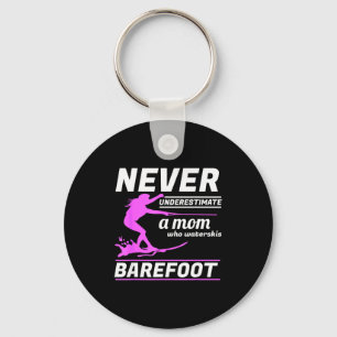 A mom who waterskis barefoot water skiing ski rope key ring