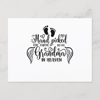 A moment in our arms a lifetime in our hearts announcement postcard