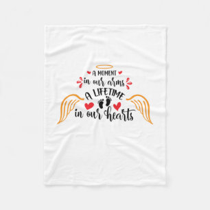 A moment in our arms a lifetime in our hearts blac fleece blanket