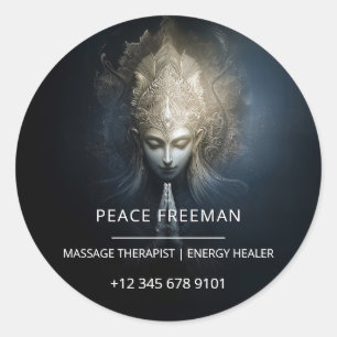 A Moment of Grace   Meditation Art Classic Round Sticker