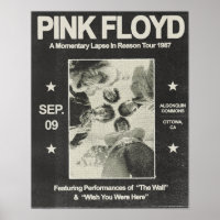 A Momentary Lapse In Reason Tour Poster