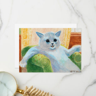 A moment's Rest by Louis Wain Thank You Card