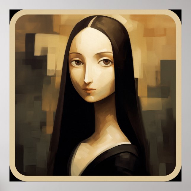 A Mona Lisa reimagined, a classic but also new. Poster (Front)