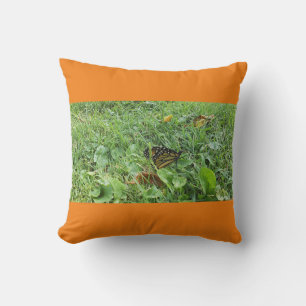 A Monarch Butterfly Throw Pillow