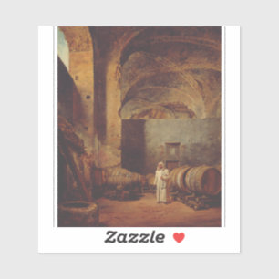 A Monk in a Ruin of Wine Cellar
