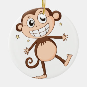 a monkey ceramic tree decoration