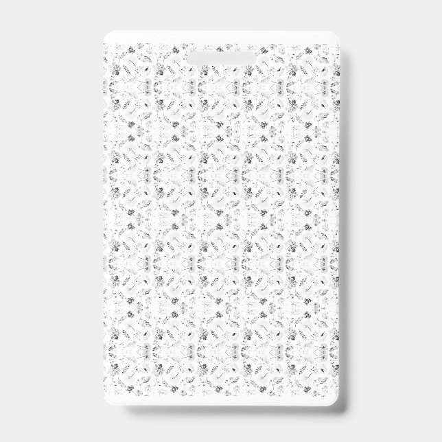 A monochromatic design showcasing a multitude of f ID badge (Front)