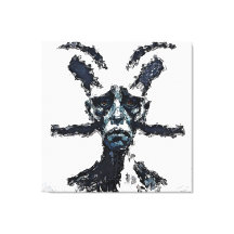 A monochrome abstract portrait