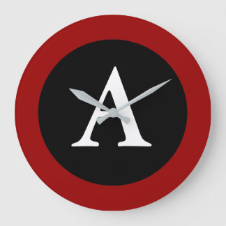 A :: Monogram A Large Modern Wall Clock
