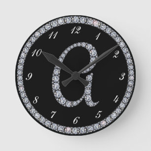 A Monogram bling ring clock