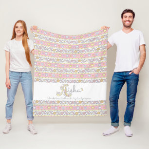 A monogram custom name meaning Aisha blanket