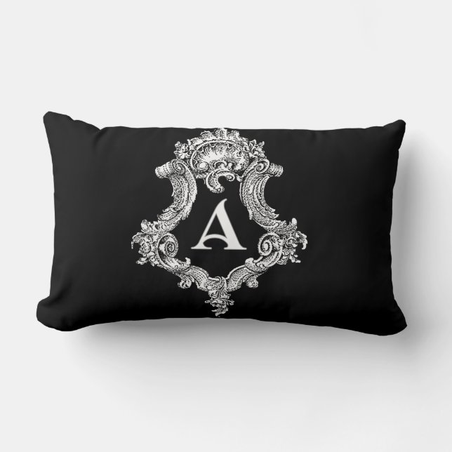 A Monogram Initial Throw Pillow (Front)