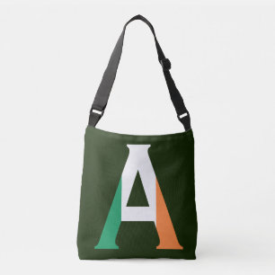 A Monogram overlaid on Irish Flag cbbcn Crossbody Bag