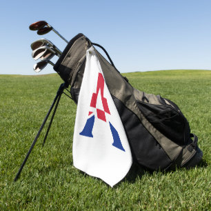 A Monogram overlaid on Union Jack Flag gtcnt Golf Towel