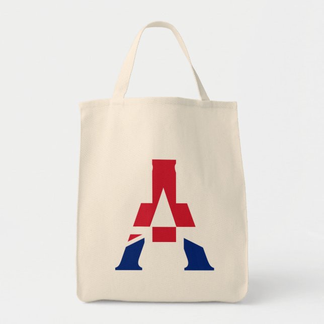 A Monogram overlaid on Union Jack Flag gtcnt Tote Bag (Front)