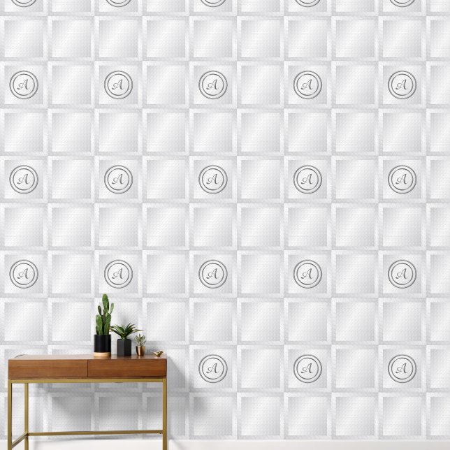 "A" Monogram Wallpaper (Hallway)