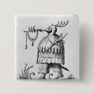 A Monster,'Les Songes Drolatiques de Pantagruel' 15 Cm Square Badge