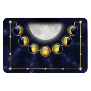 A Month in the Life of the Moon Flexible Magnet