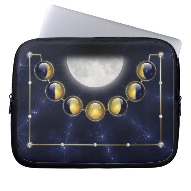 A Month in the Life of the Moon Laptop Sleeve (Front)
