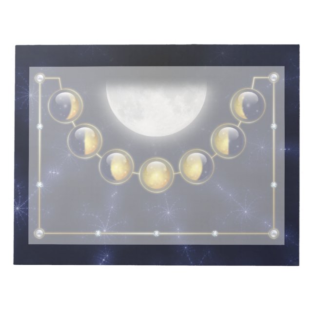 A Month in the Life of the Moon Notepad (Front)