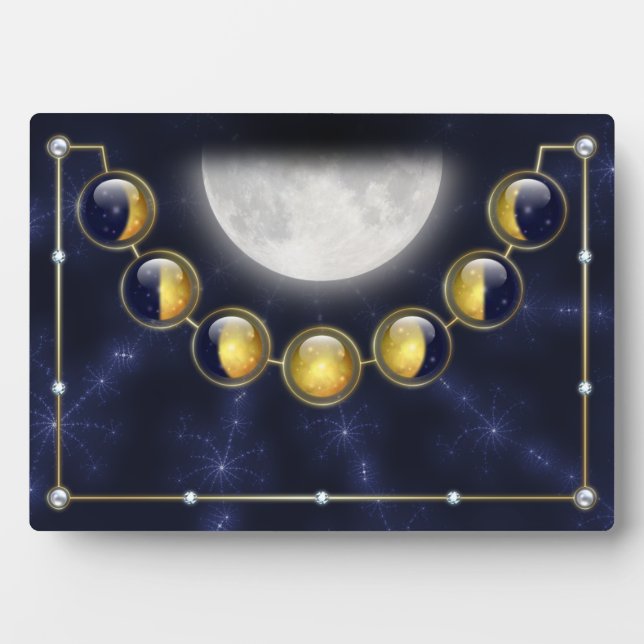 A Month in the Life of the Moon Photo Plaque (Front)