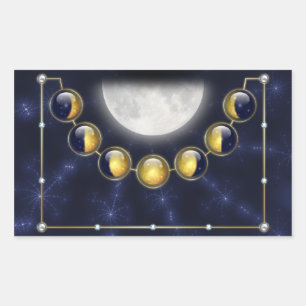 A Month in the Life of the Moon Stickers