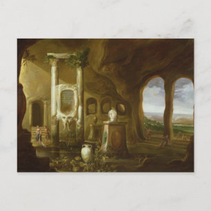A monument to Augustus, in a grotto with Postcard