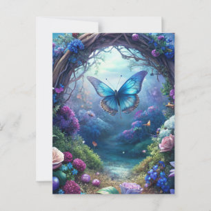 A Moonlit Butterfly Postcard
