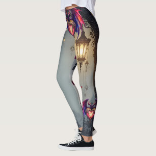 A Moonlit Invitation –Love Turns the Gears of Time Leggings