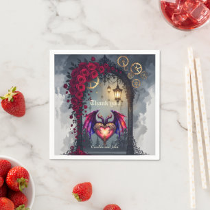 A Moonlit Invitation –Love Turns the Gears of Time Napkin