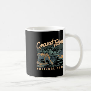 A Moose In Grand Teton National Park Vintage Hikin Coffee Mug