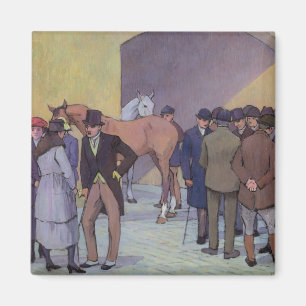 A Morning at Tattersall's (oil on canvas) Magnet
