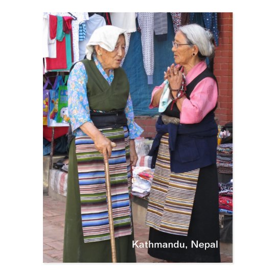 A Morning Chat at Boudha Stupa Postcard