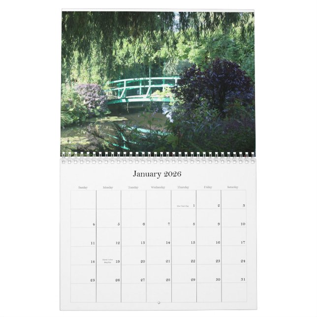 A Morning in Monet's Garden Calendar (Jan 2026)