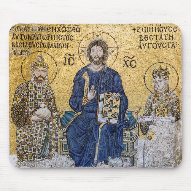 A mosaic in Hagia Sophia Mouse Pad (Front)